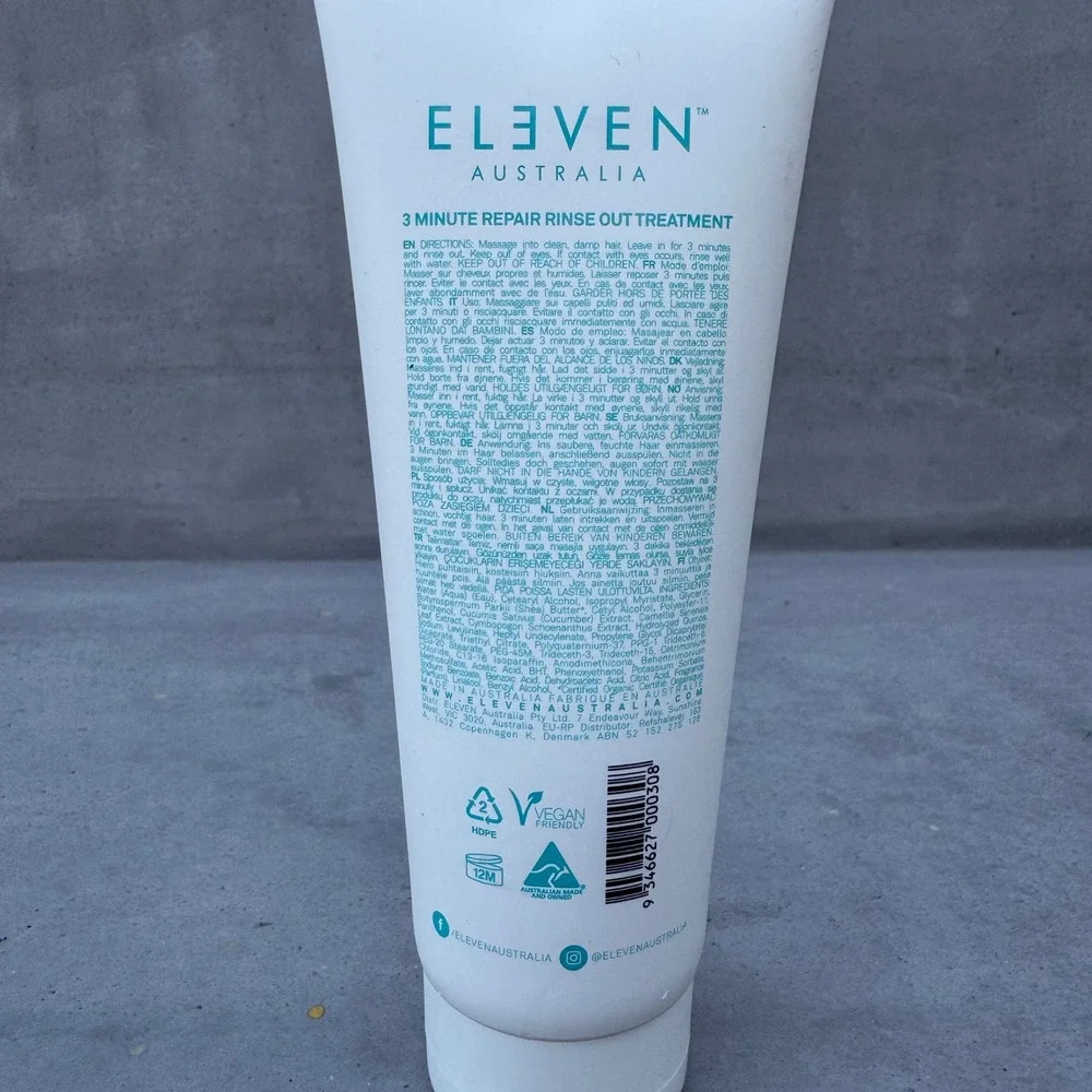ELEVEN Australia 3 Minute Repair Rinse‎ Out Treatment Protein Moisture 6.8oz - Picture 2 of 2